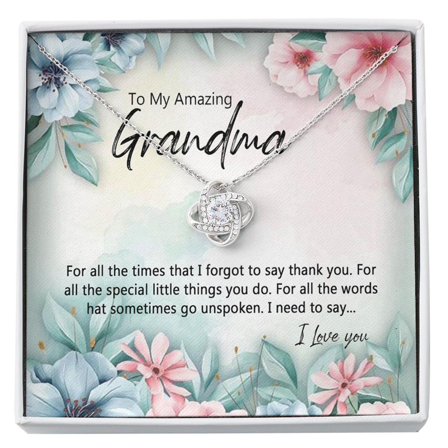 Grandmother Necklace, Necklace Gift For Grandma - Grandma Gift Custom Necklace