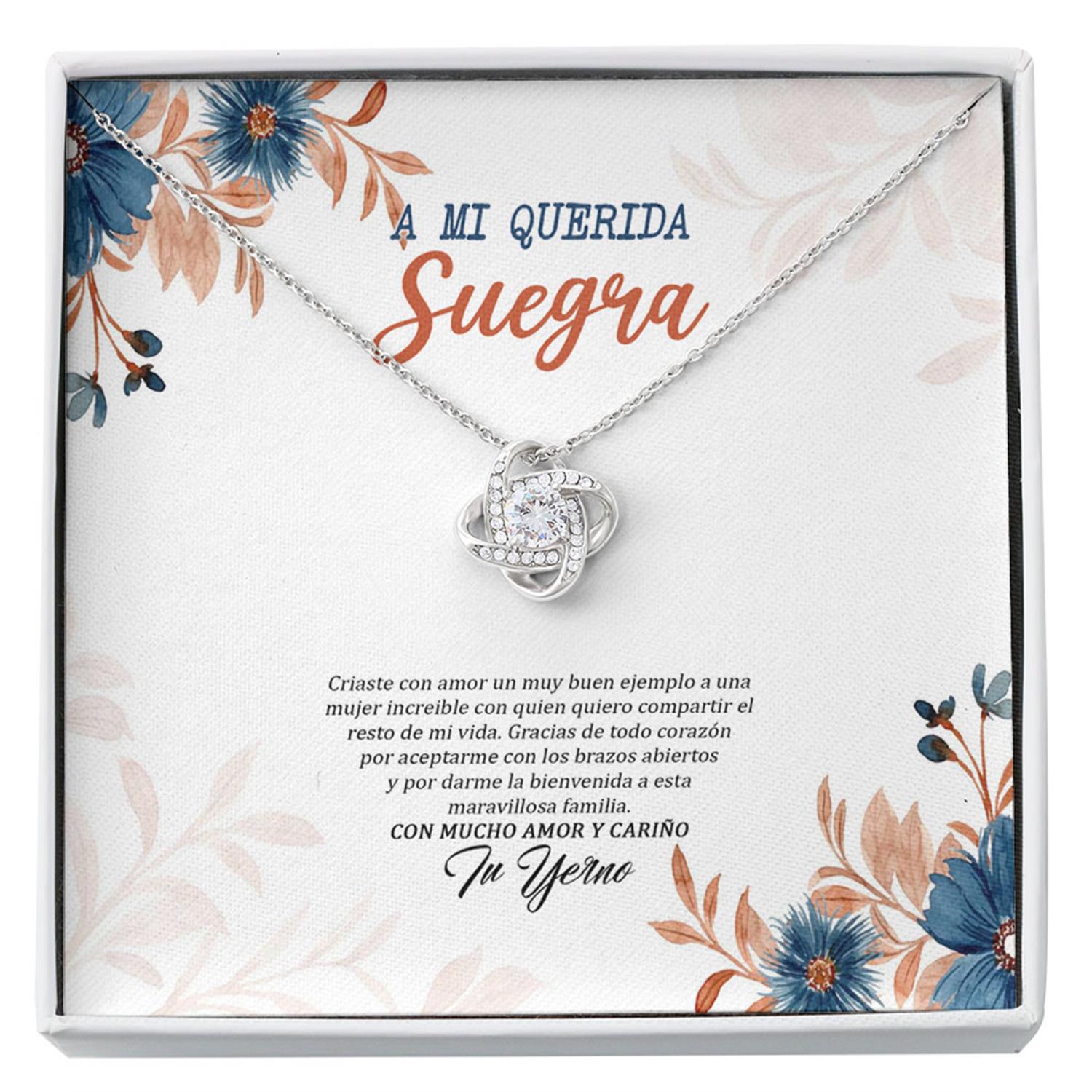 Mother-in-law Necklace, Suegra Gift, Regalo Para Mi Suegra, Spanish Mother-In-Law Necklace Gift From Son-In-Law Custom Necklace
