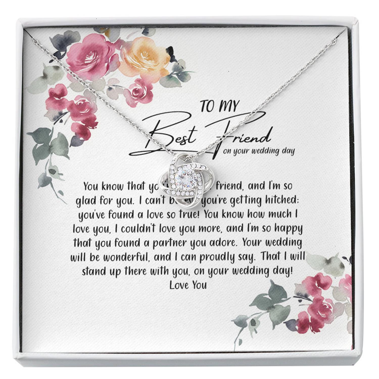 Friend Necklace, Best Friend Necklace Gift For Bride, Gift For Best Friend On Her Wedding Day Custom Necklace