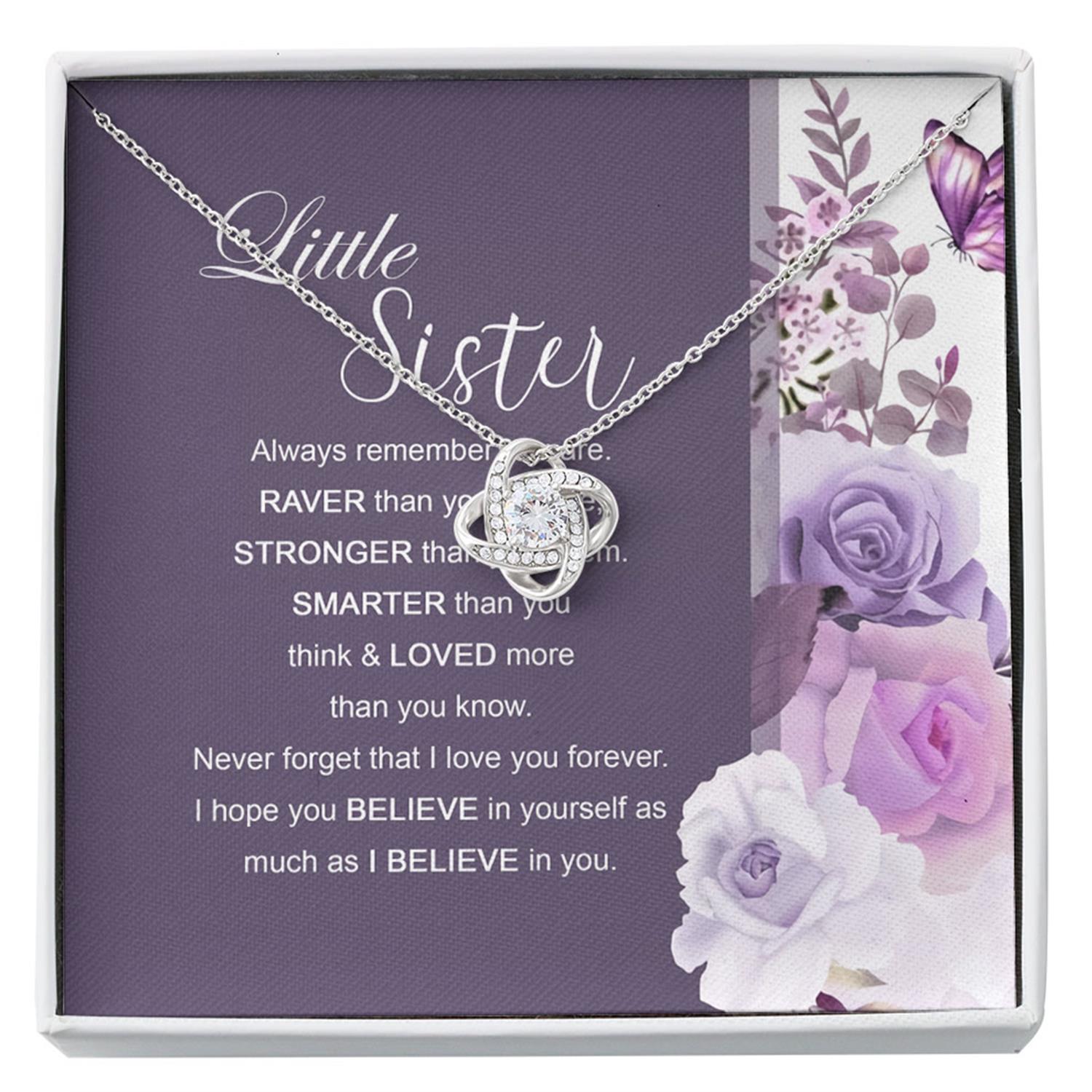 Sister Necklace, Little Sister Necklace Gift From Big Brother, Gift For Little Sister Custom Necklace