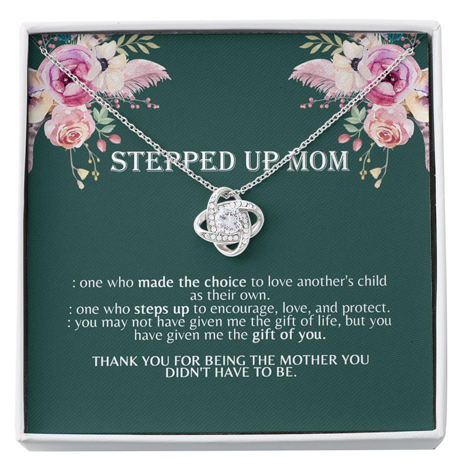 Stepmom Necklace, Meaningful Stepmom Necklace, Thank You Gift For Bonus Mom, Unbiological Mom Custom Necklace