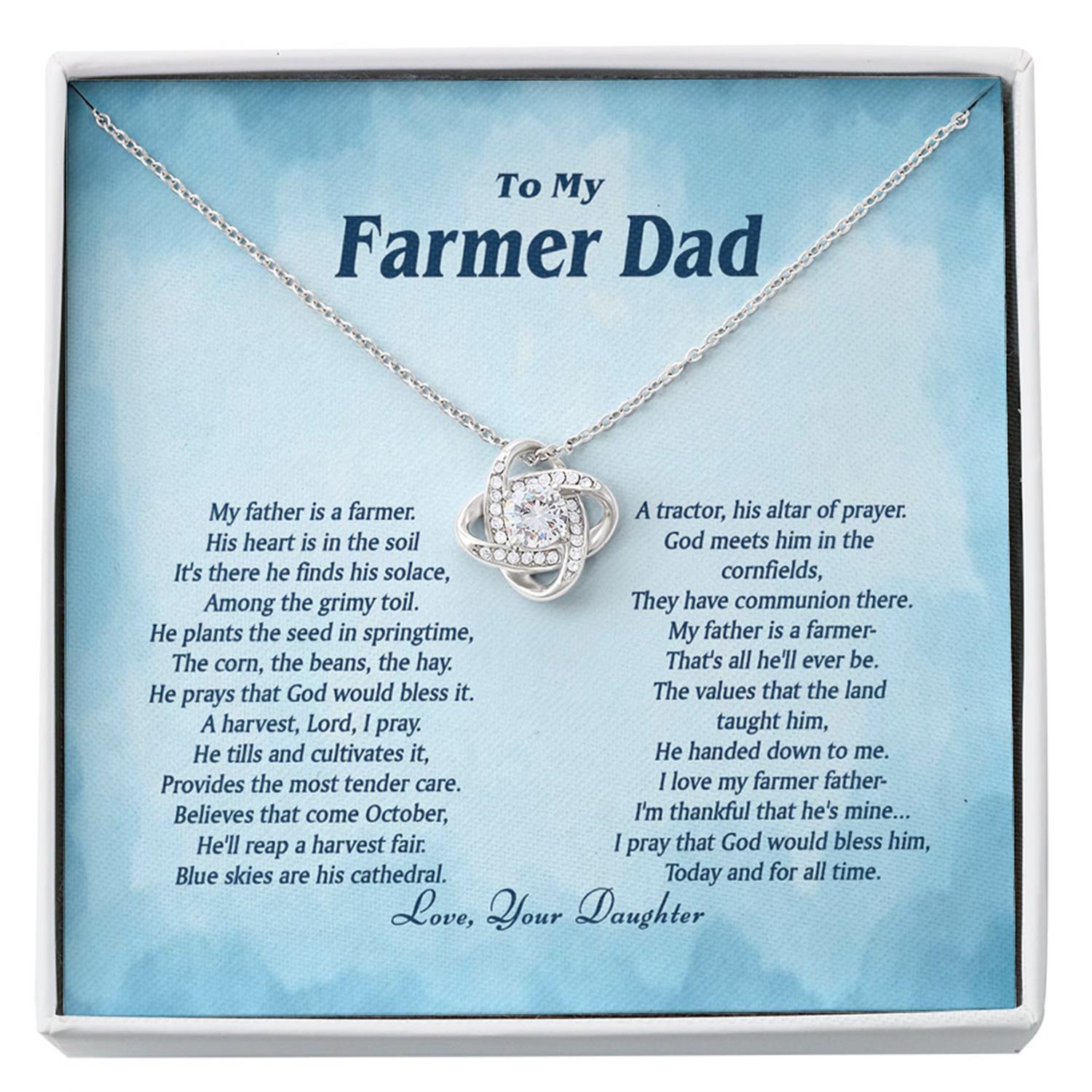 Dad Necklace, Farmer Dad Necklace Gift, Gift For Hobby Farmers, Farm Dad, Farmer Gifts For Dad Custom Necklace