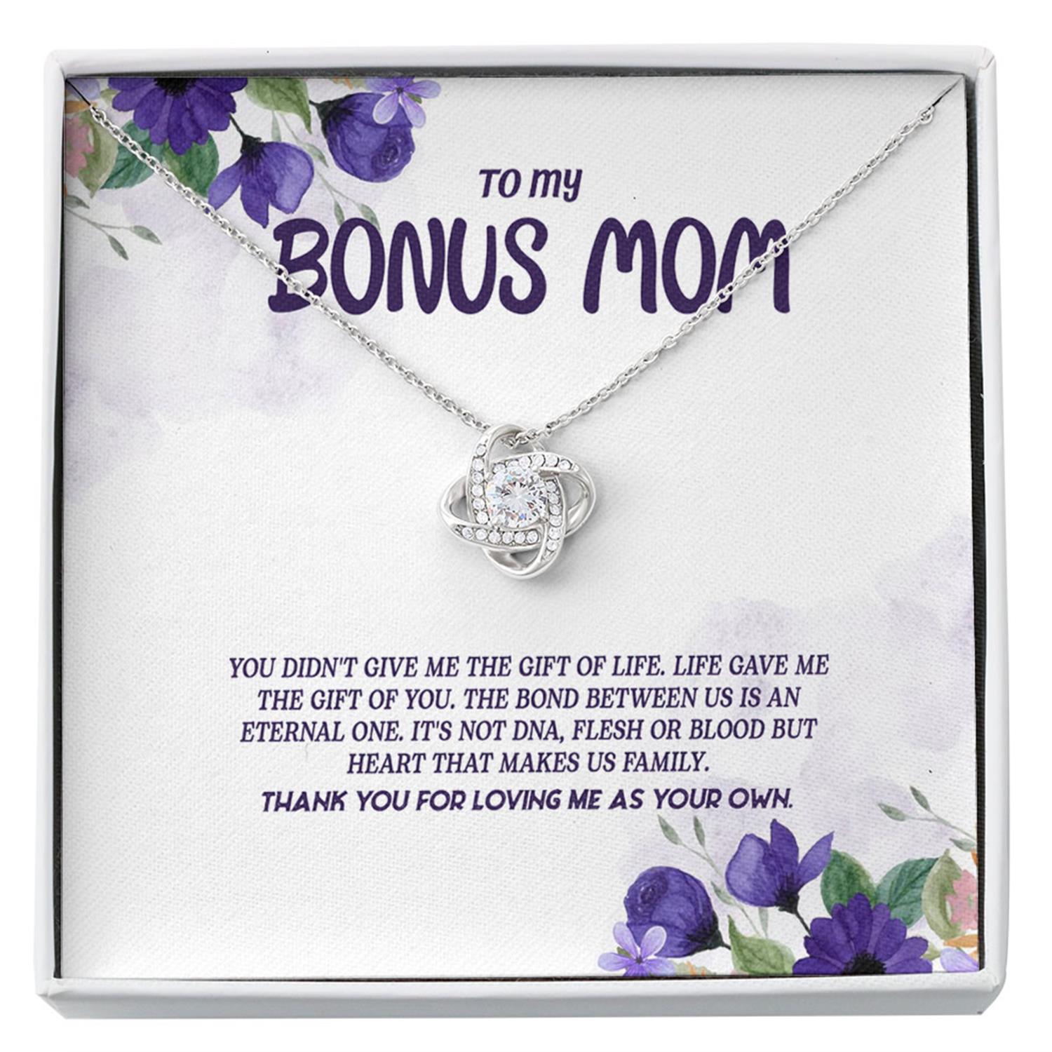 Mom Necklace, Stepmom Necklace, Bonus Mom Necklace Gifts, Love You To The Moon Necklace, Gifts For Stepmom Mother-In-Law Custom Necklace