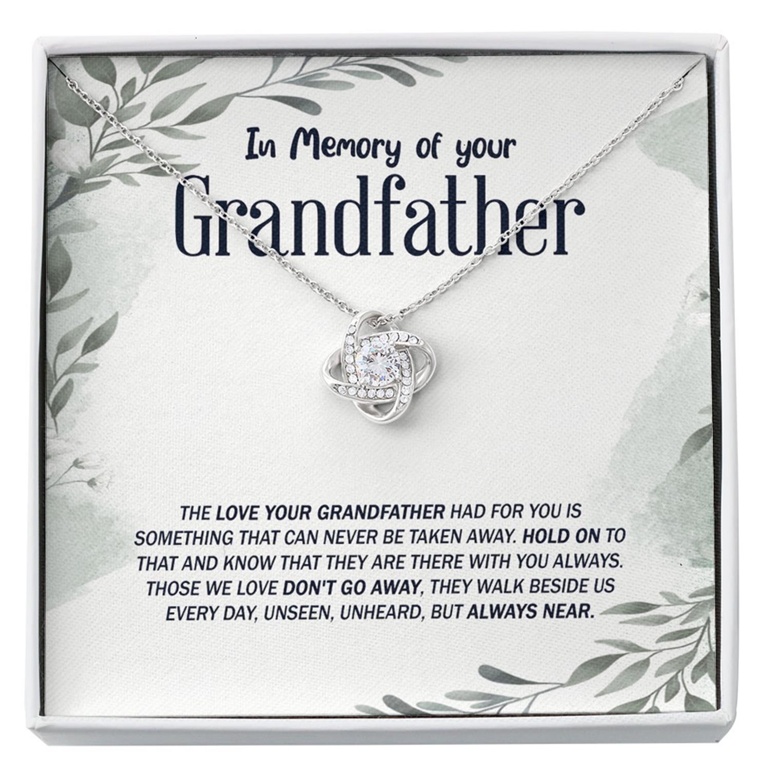 Granddaughter Necklace, Memorial Necklace Gift For A Grandpa, Loss Of A Grandfather Sympathy Custom Necklace