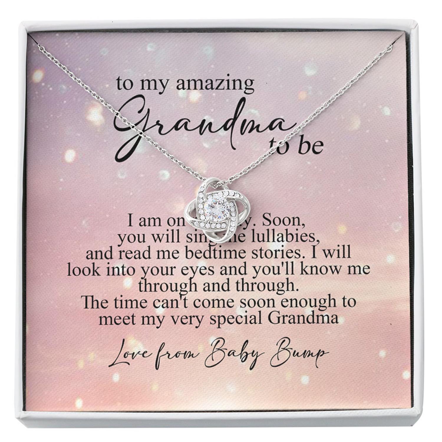 Grandmother Necklace, To My Grandma To Be Necklace - Pregnancy Gift For Grandma From Baby Bump Custom Necklace
