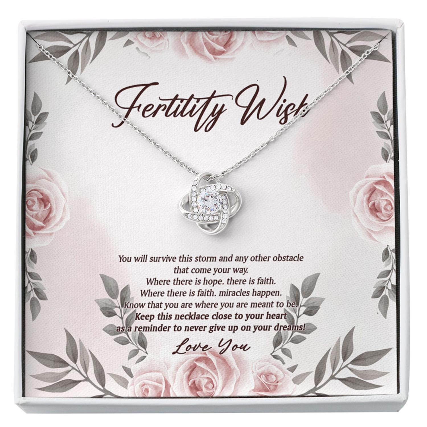 Fertility Wish Necklace, Your Miracle Is On The Way Necklace Gift Custom Necklace