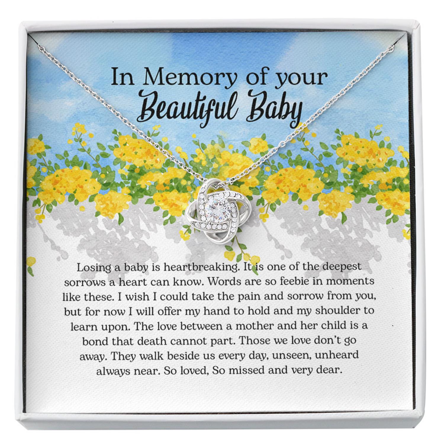 In Memory Of Your Baby Necklace, Baby Loss, Miscarriage Remembrance Custom Necklace