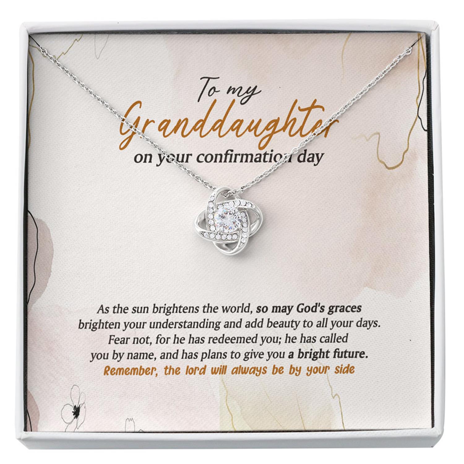 Granddaughter Necklace, To My Granddaughter On Your Confirmation Day Necklace - Baptism, Confirmation Gift Custom Necklace