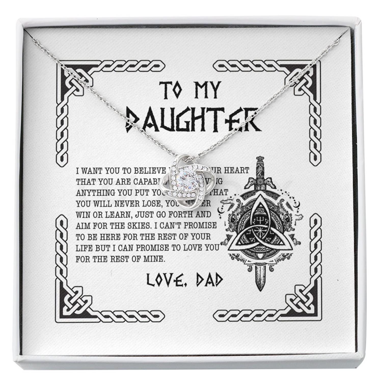 Daughter Necklace, To My Daughter Necklace, Gift For Daughter From Dad, Daughter Necklace Viking Style Custom Necklace