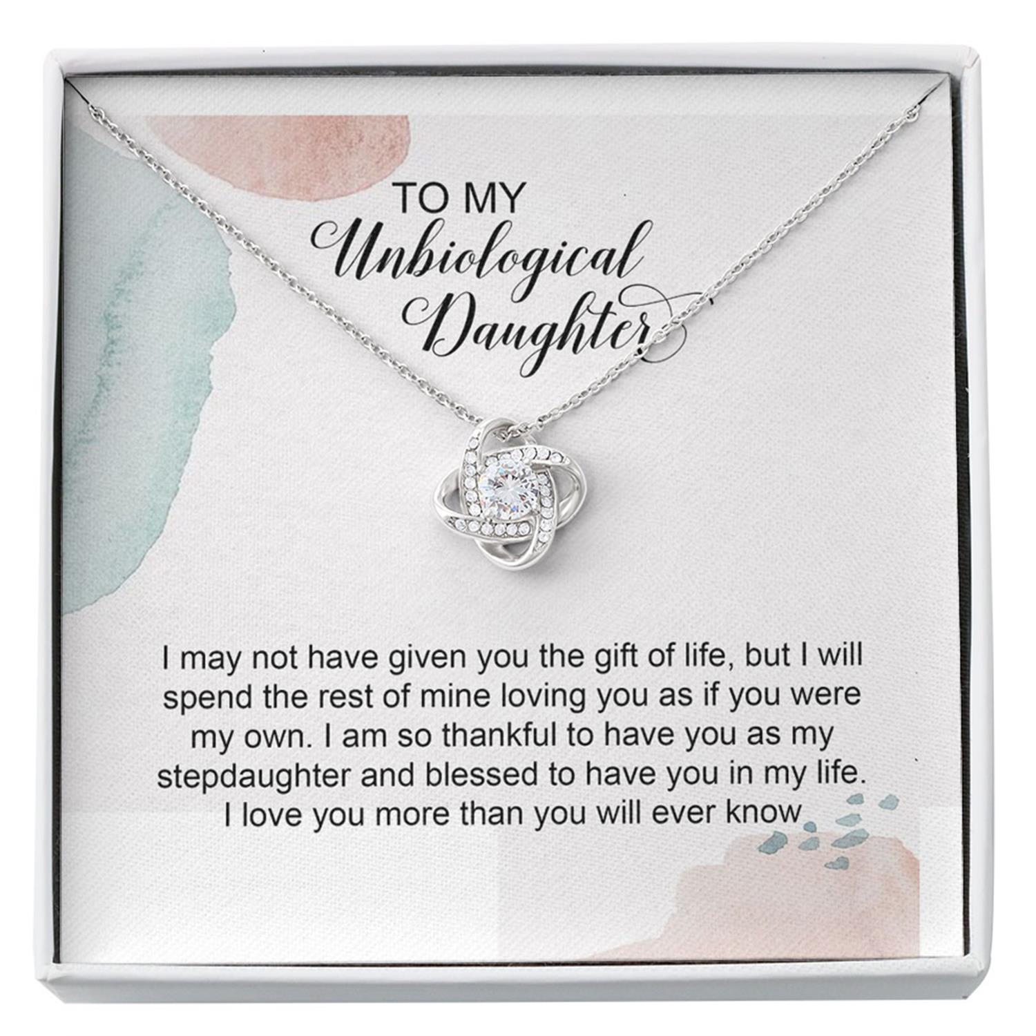 Daughter Necklace, Stepdaughter Necklace, Unbiological Daughter Necklace - Step Daughter Gift Bonus Daughter Gift Custom Necklace