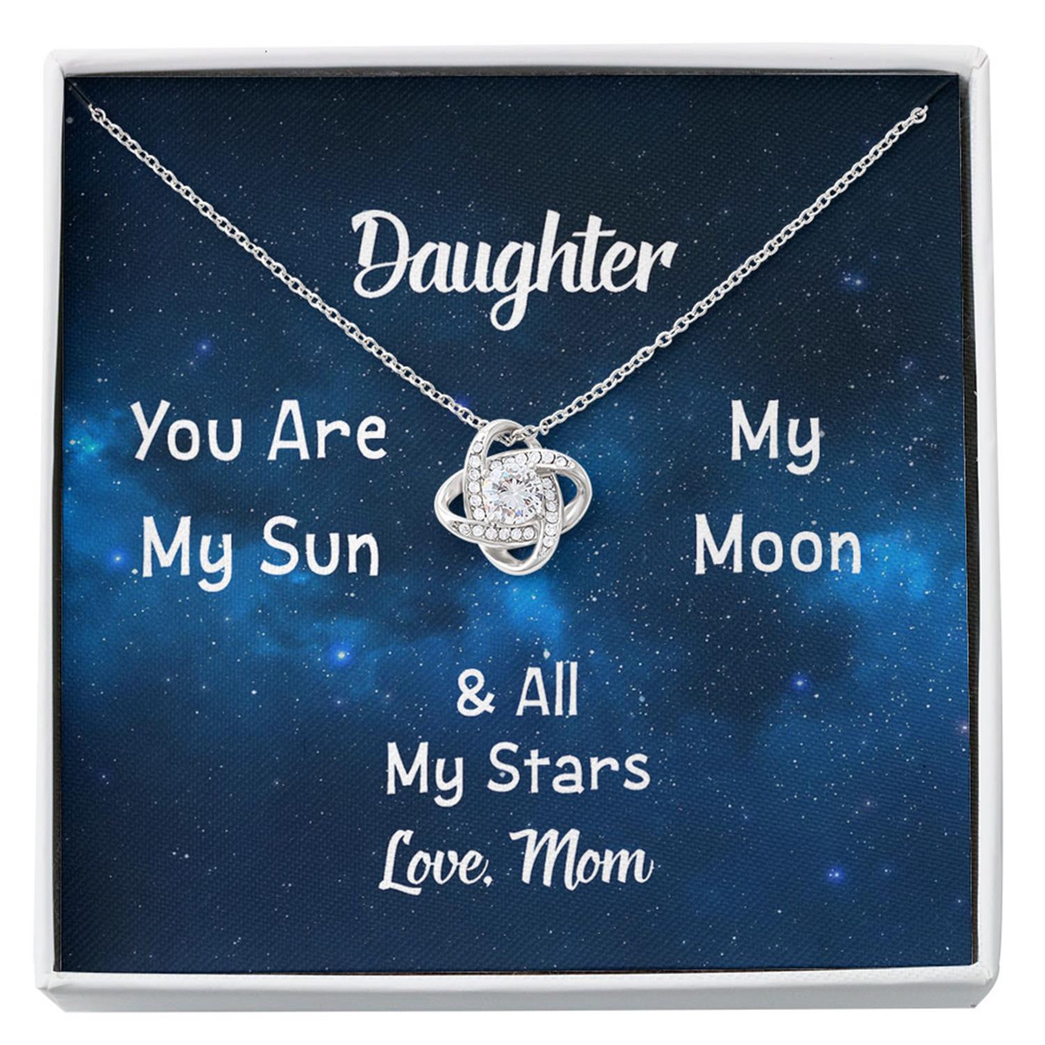 Daughter Necklace, Daughter My Sun Necklace, Moon & Stars, Gift For Daughter Custom Necklace