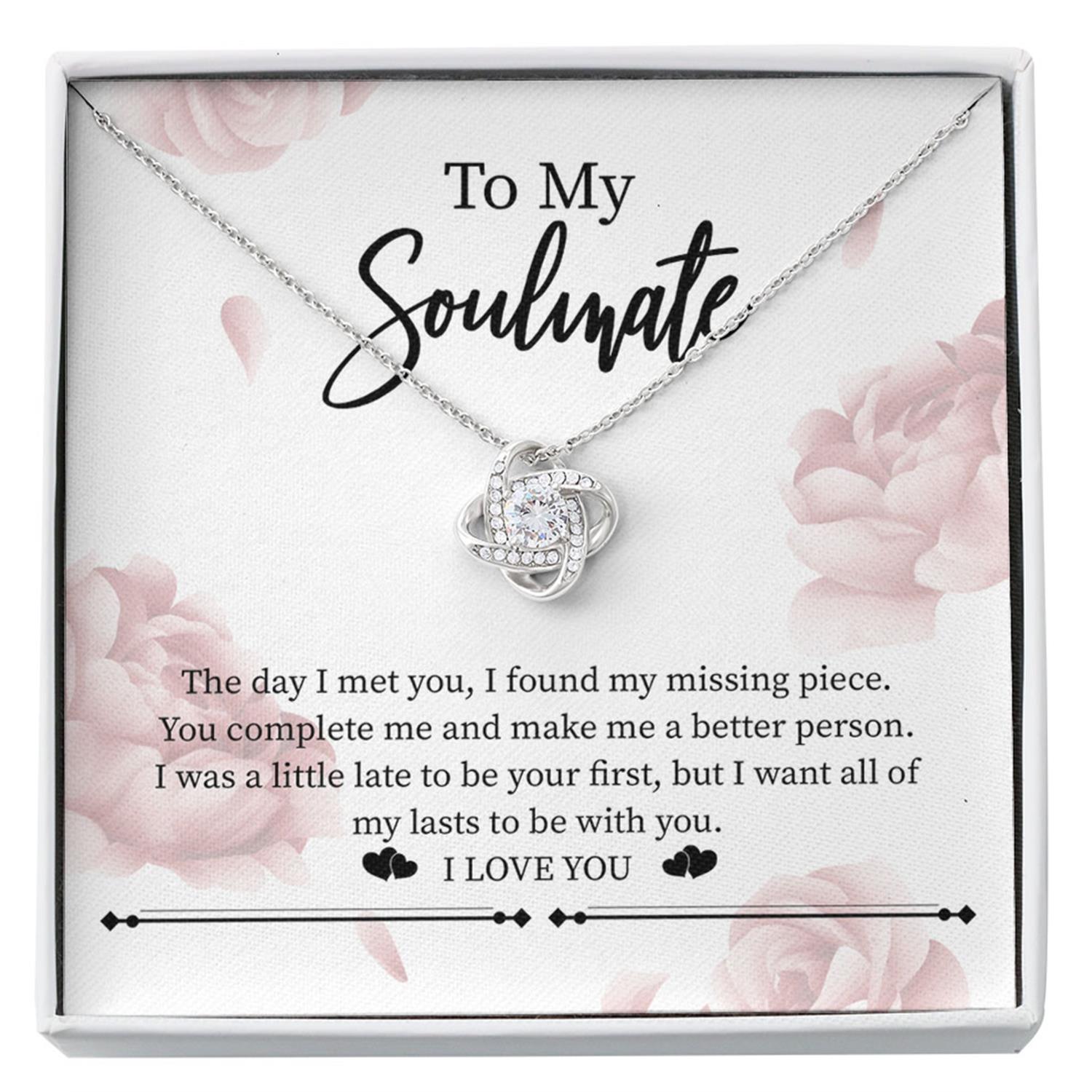 Girlfriend Necklace, Wife Necklace, To My Soulmate Necklace, You Complete Me, Gift For Wife, Girlfriend, Fiance, Future Wife Custom Necklace
