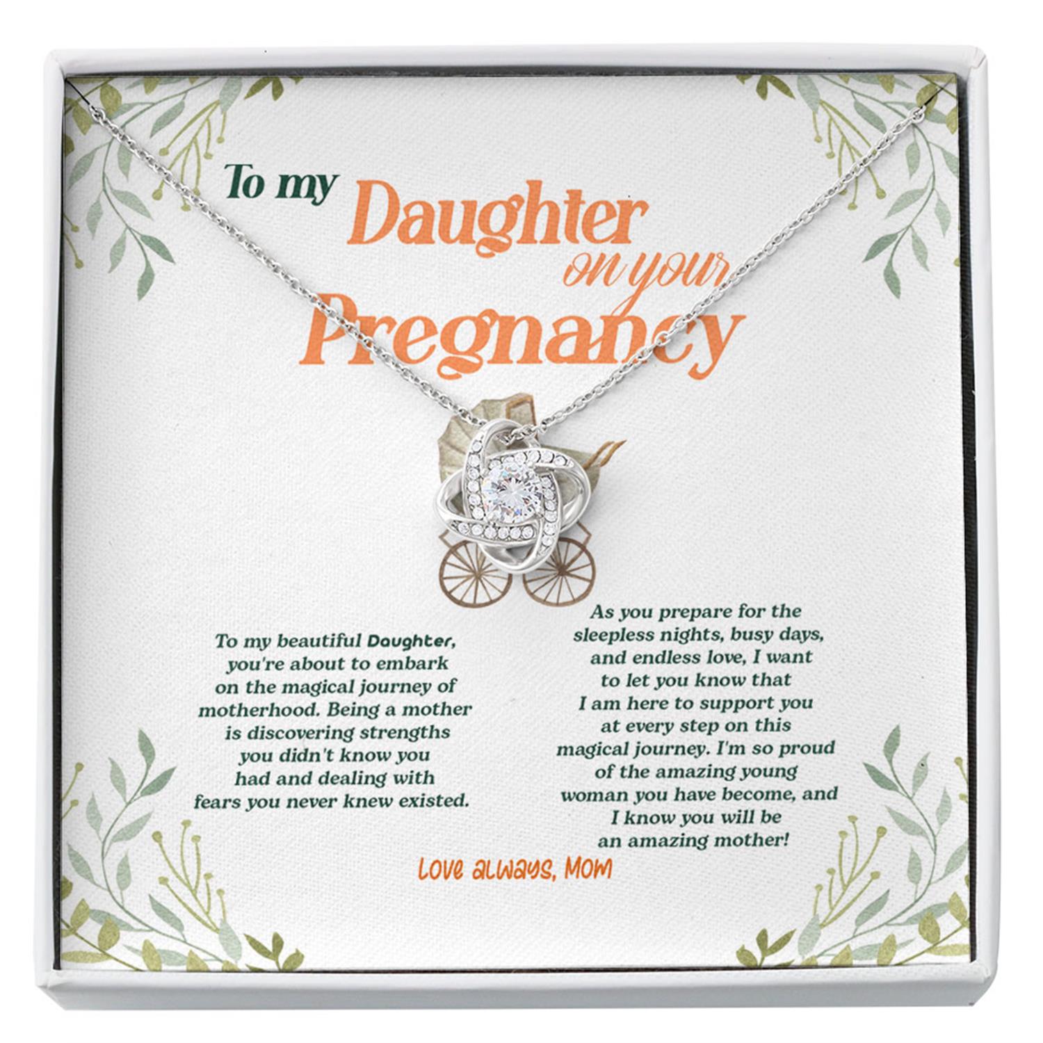 Daughter Necklace, Daughter Pregnancy Gift From Mom, Baby Shower Gift, Pregnant Daughter Gift Custom Necklace