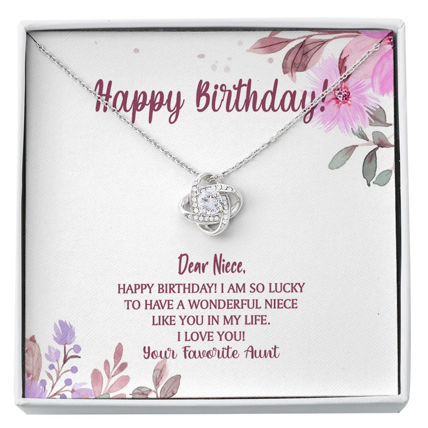 Niece Necklace, Happy Birthday Niece Necklace, Niece Birthday Gift, Birthday Niece From Aunt Custom Necklace