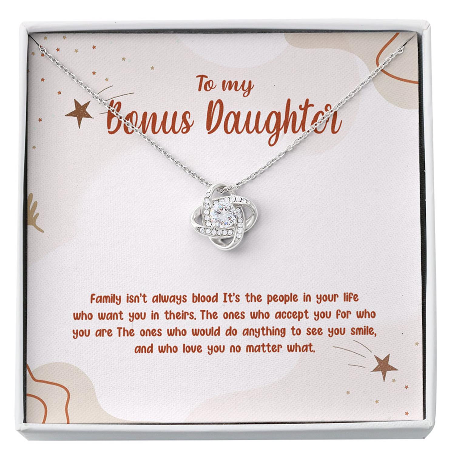 Daughter Necklace, Bonus Daughter Necklace, Daughter In Law Gift, Step-Daughter, Wedding, Bridal Shower Custom Necklace