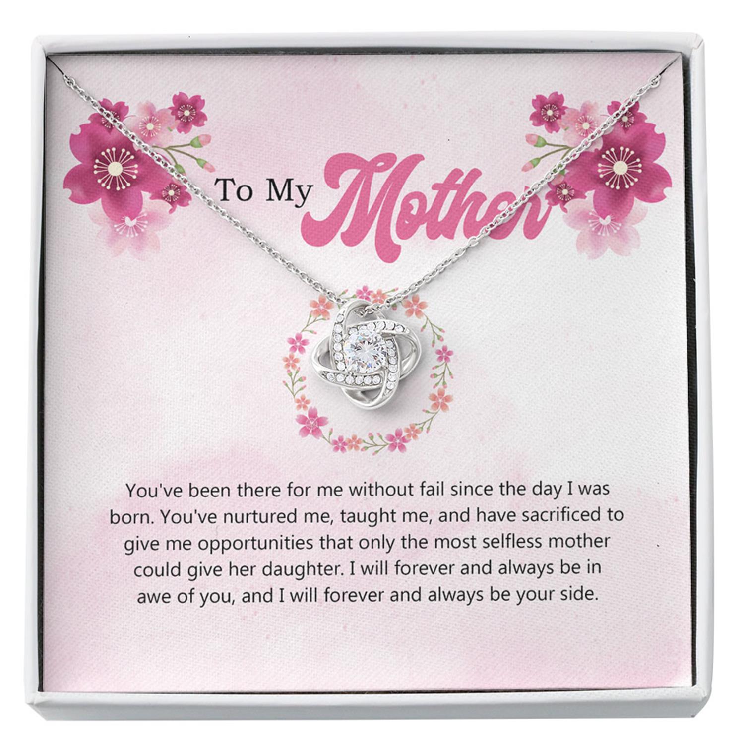 Mom Necklace, To My Mother Necklace - Necklace For Mom Love Knot Necklace With Gift Box Custom Necklace