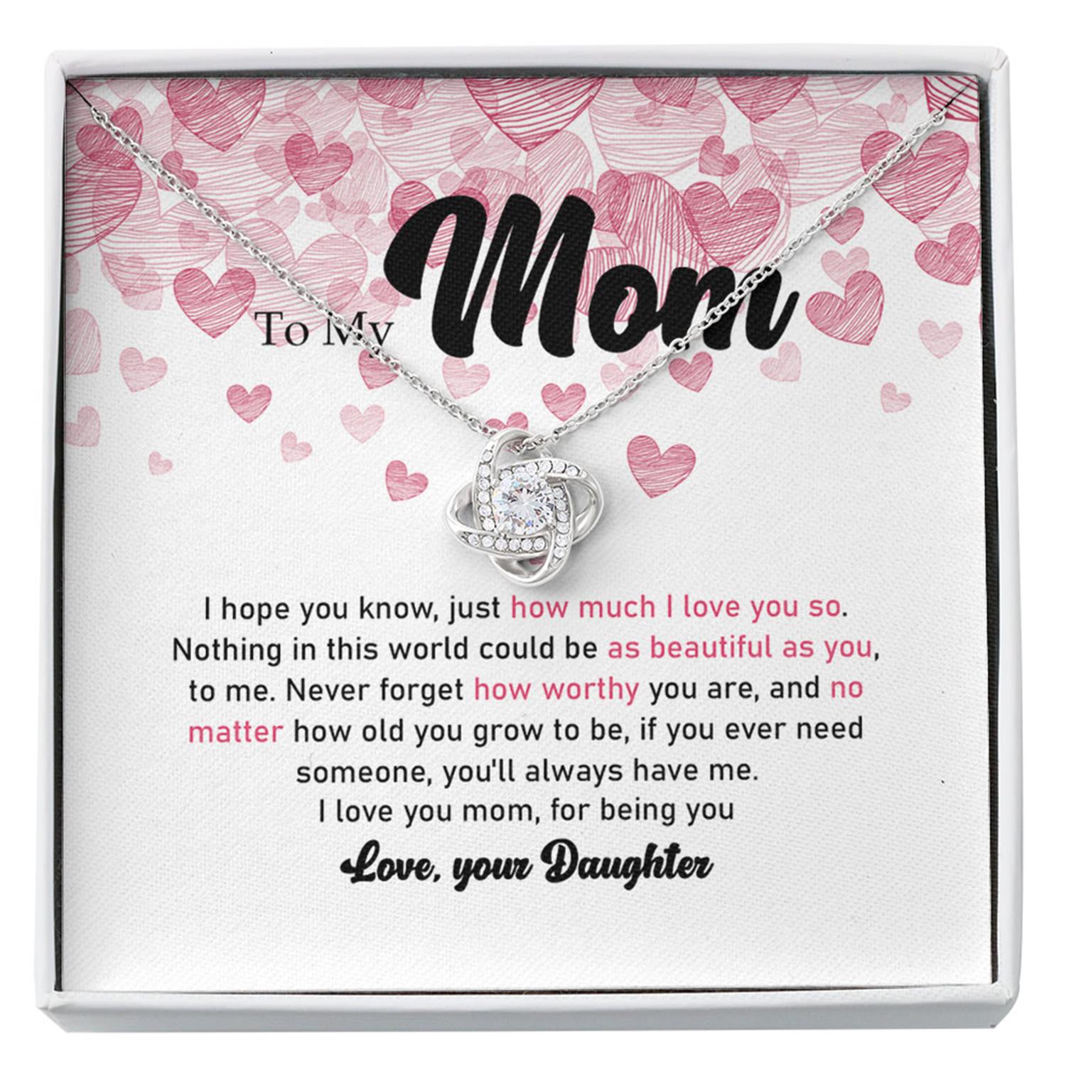 Mom Necklace - Daughter To Mom Gift For Mothers Day- Necklace For Mom Custom Necklace
