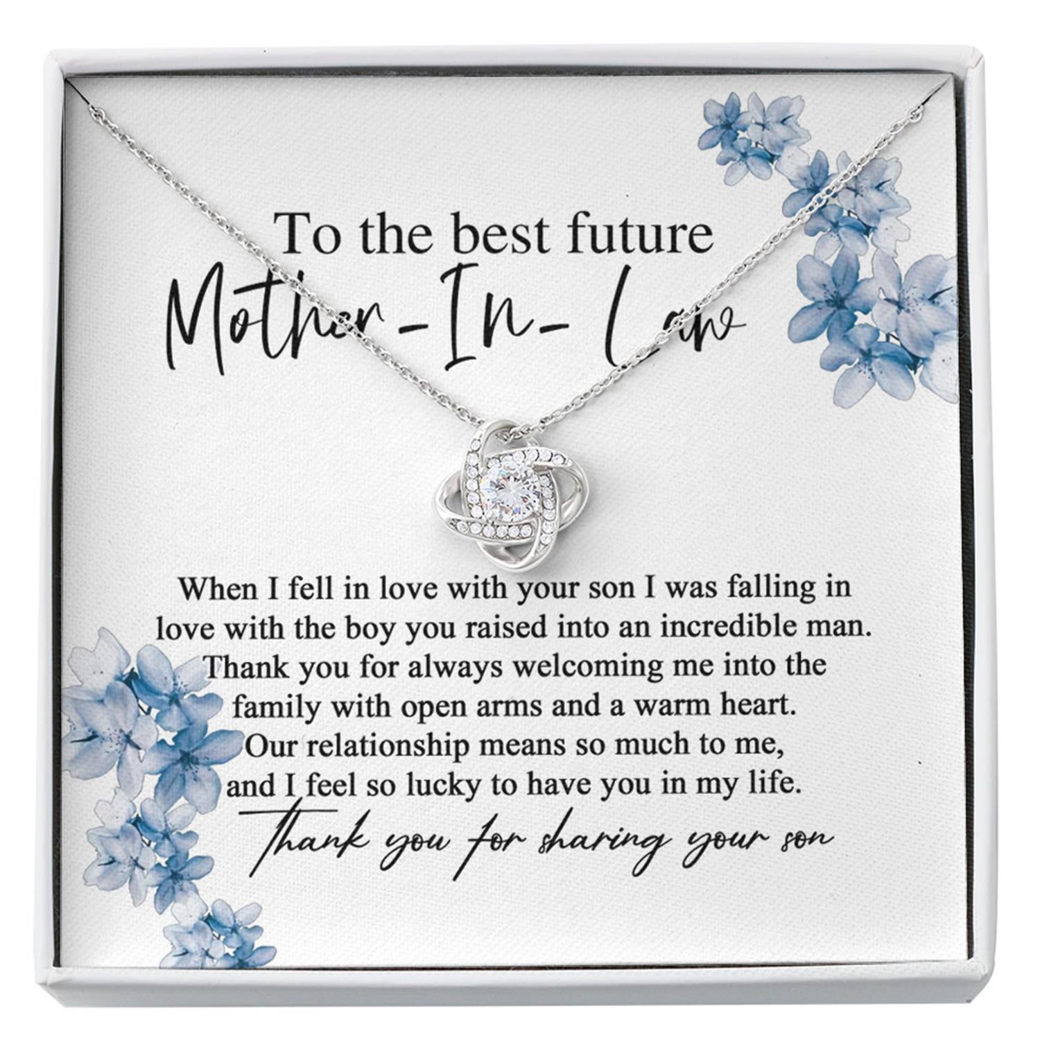 Mother-in-Law Necklace - Thank You To Mother In Law Necklace Gift Custom Necklace