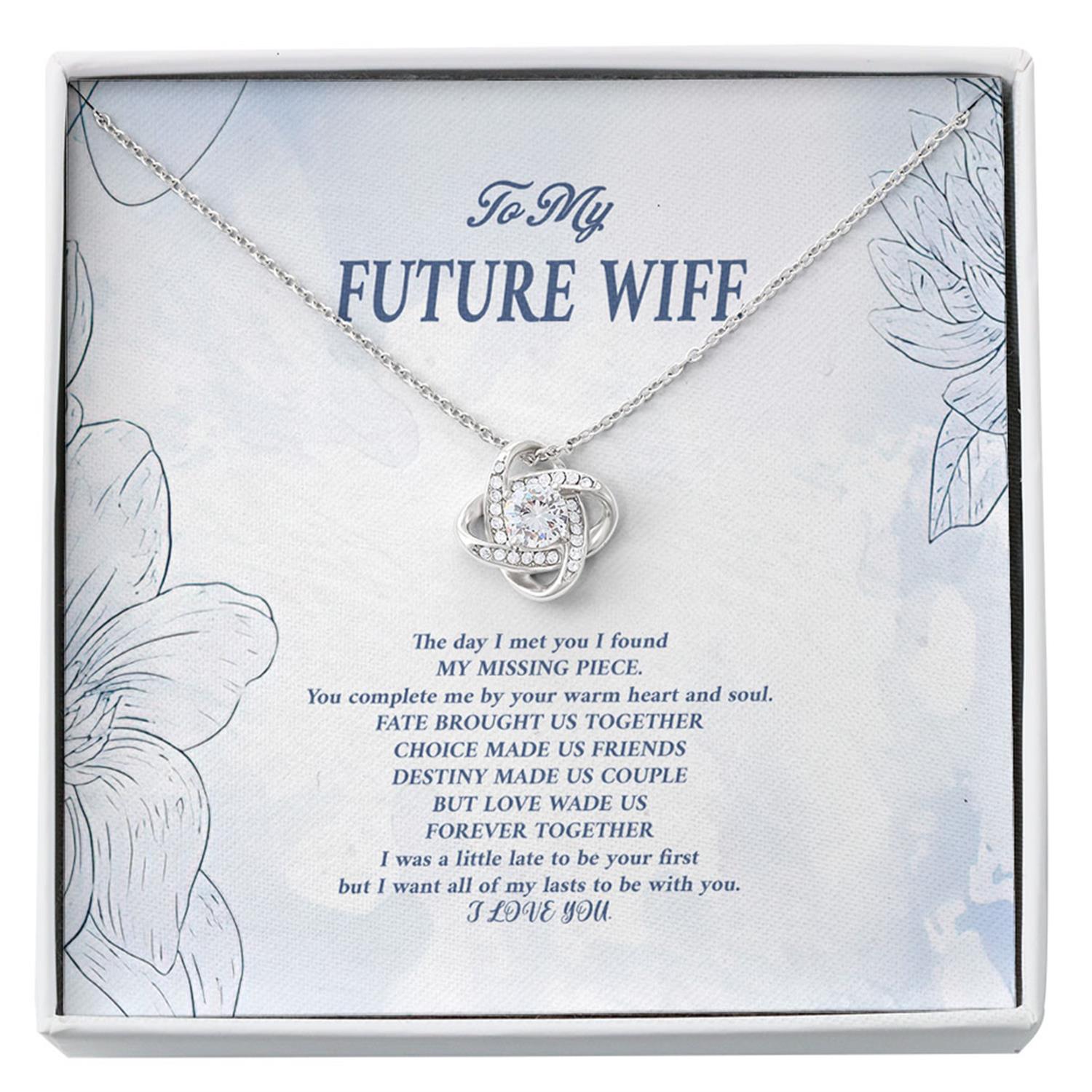 Future Wife Necklace - To My Future Wife Love Knot Necklace With Gift Box Custom Necklace