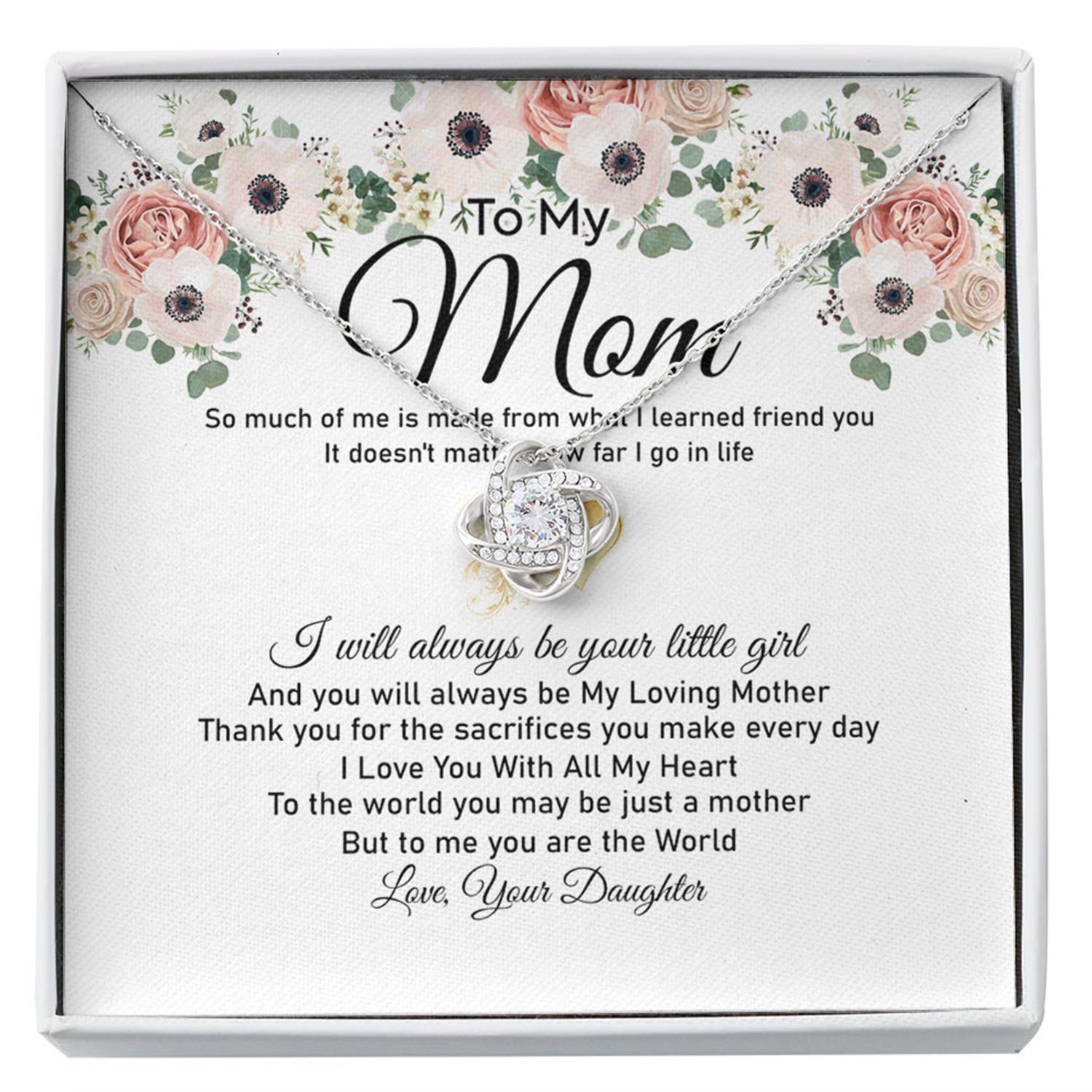 Mom Necklace, Gift For Mom From Daughter - For Mom Necklace With Gift Box Custom Necklace