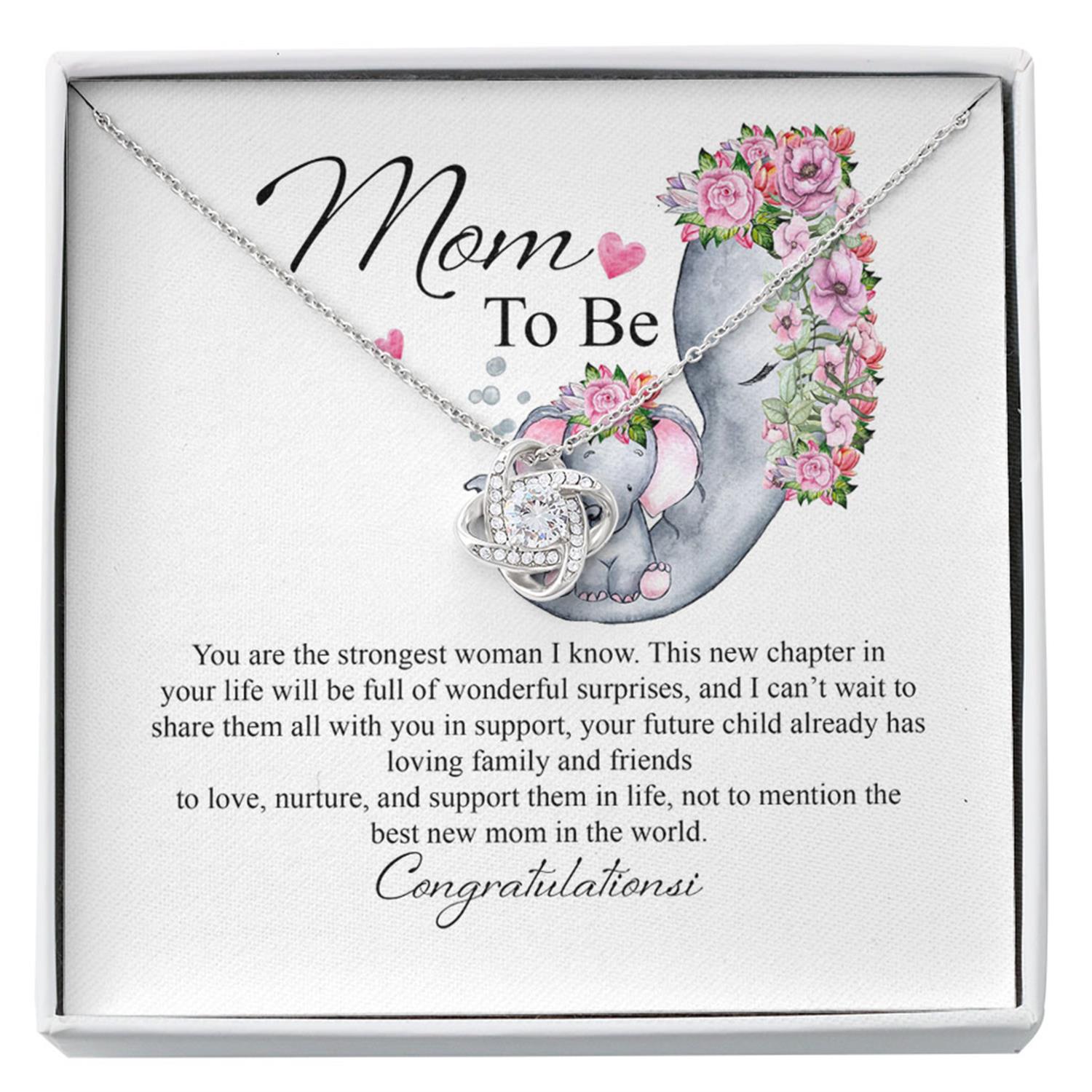 Mom Necklace, Gift For Expecting Moms Necklace - Mom To Be Custom Necklace