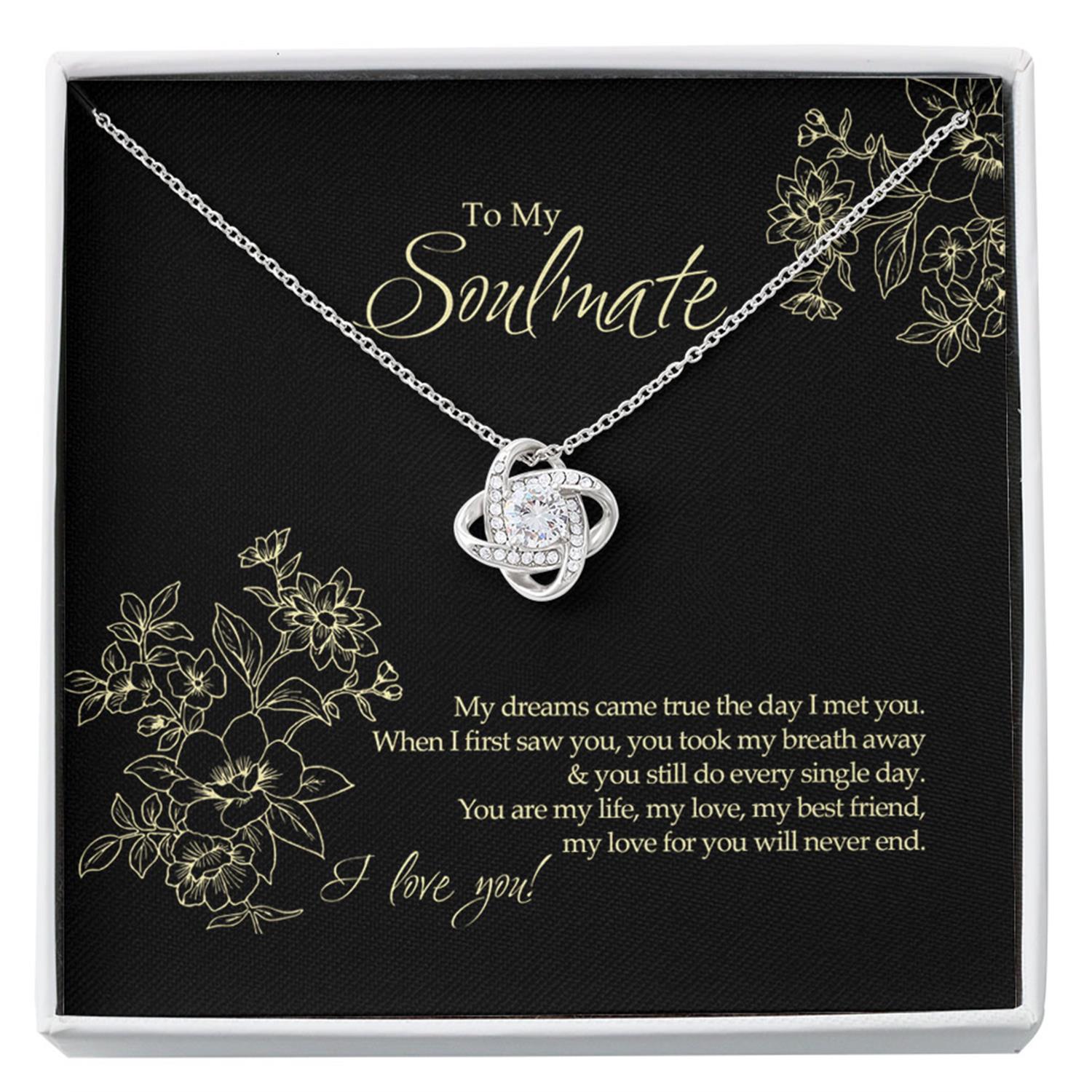 Soulmate Necklace, To My Soulmate Necklace Gift, Gift For Girlfriend, Soulmate Necklace, Gift For Her Custom Necklace
