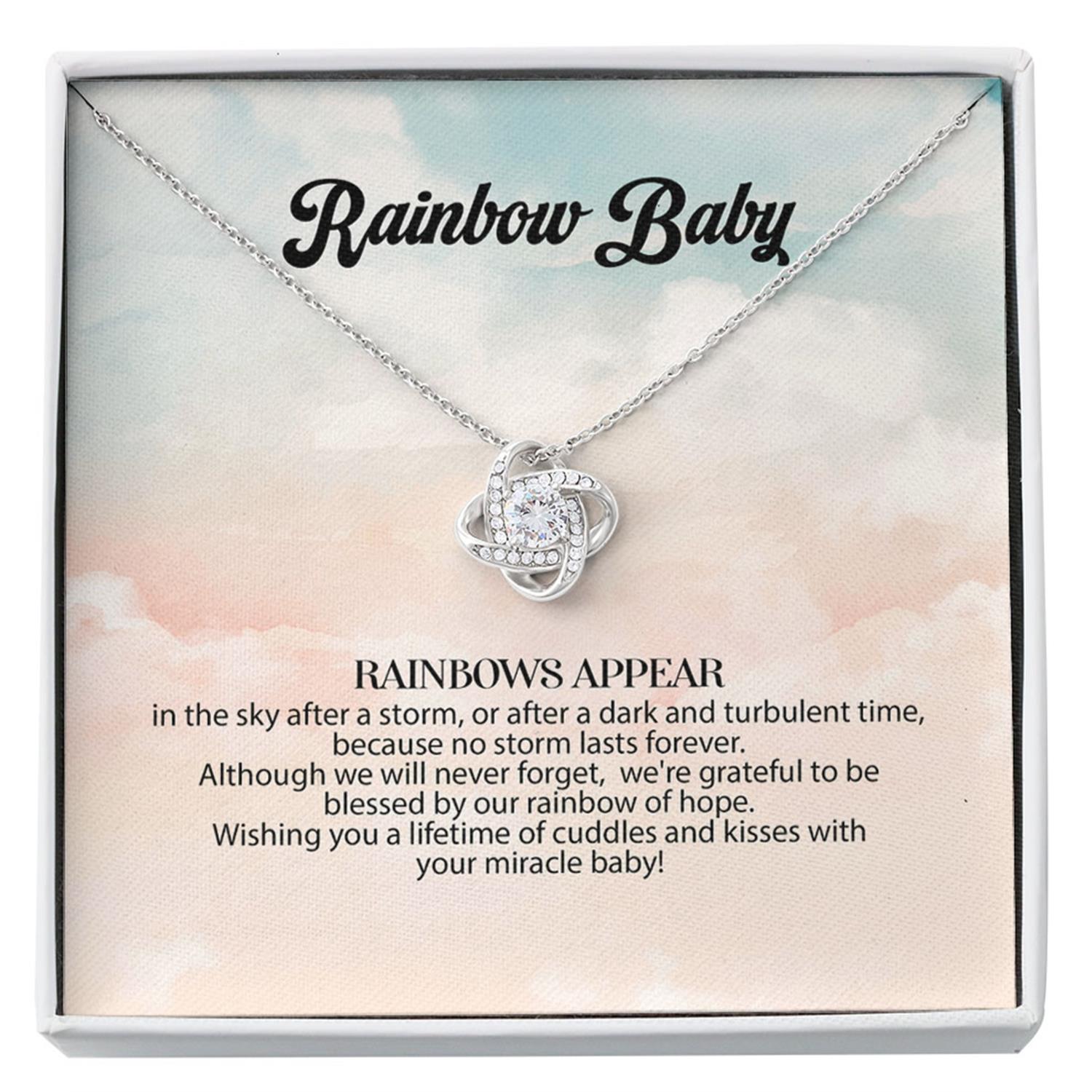 Rainbow Baby Necklace Gift For Mom, Baby After Miscarriage, Motherhood Custom Necklace