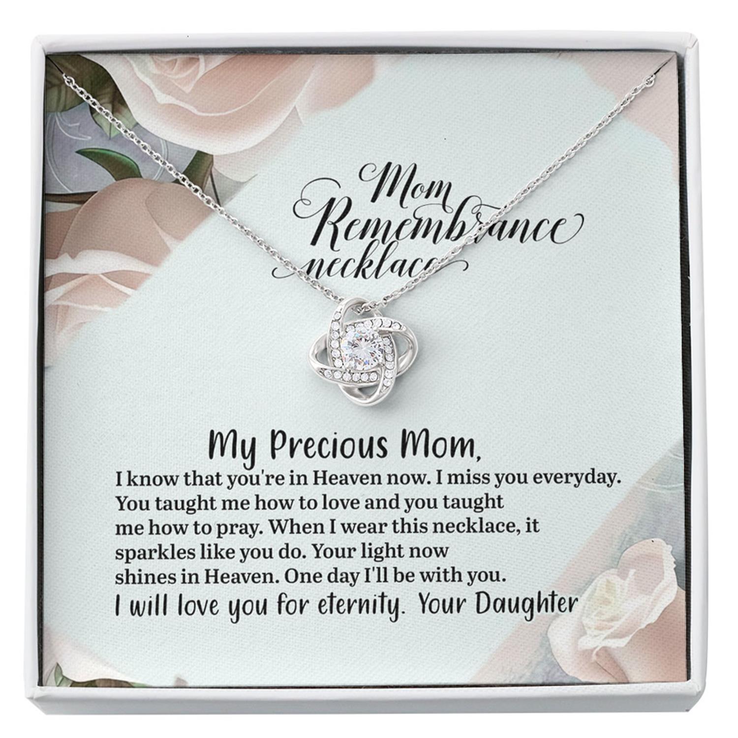 Mom Remembrance Necklace - Remembering Your Mom In Heaven On Mother's Day Custom Necklace