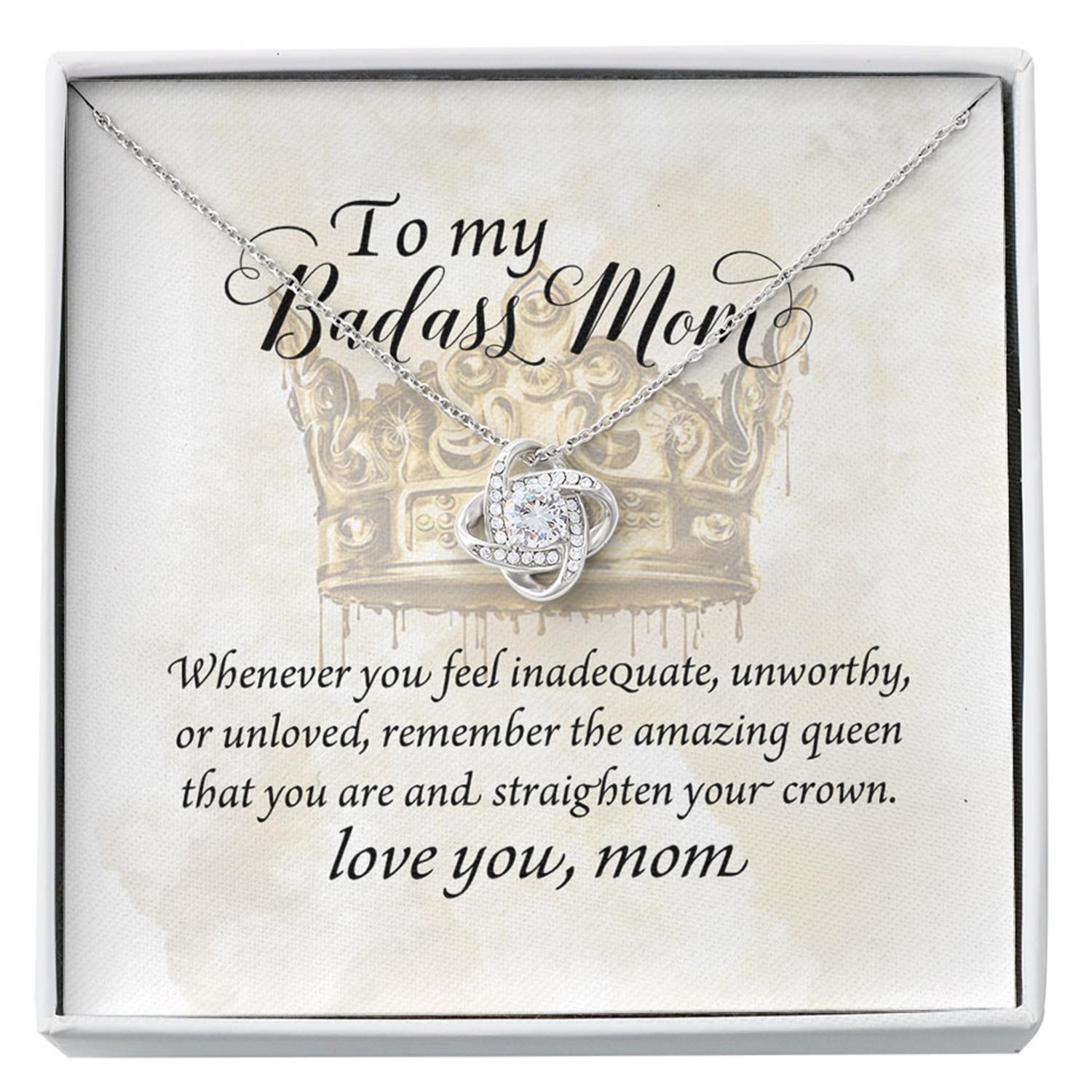 Mom Necklace, To My Badass Mom Necklace, Gift For Mom Christmas Custom Necklace