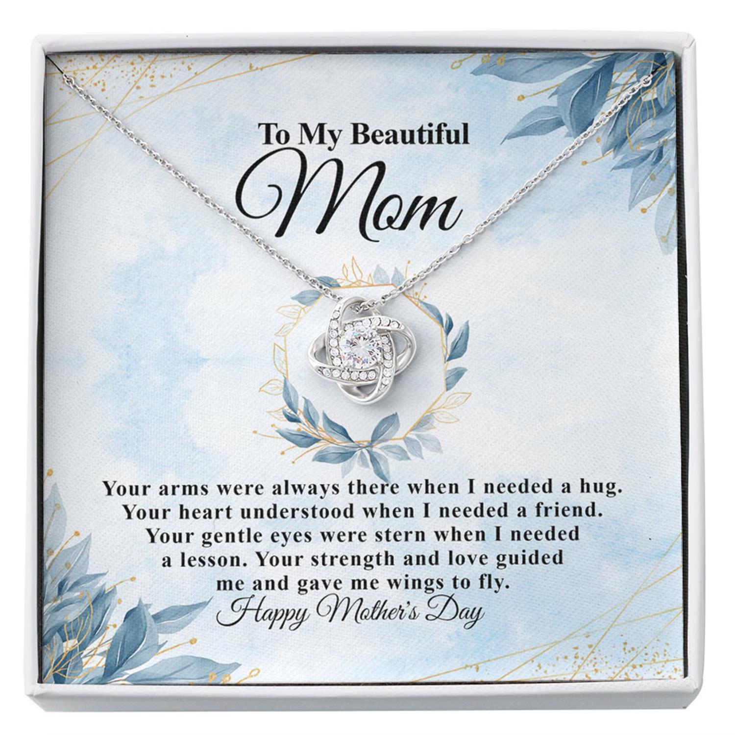 Mom Necklace, To My Beatiful Mom Necklace Mother's Day Butterfly Gift, Gift For Mom Custom Necklace