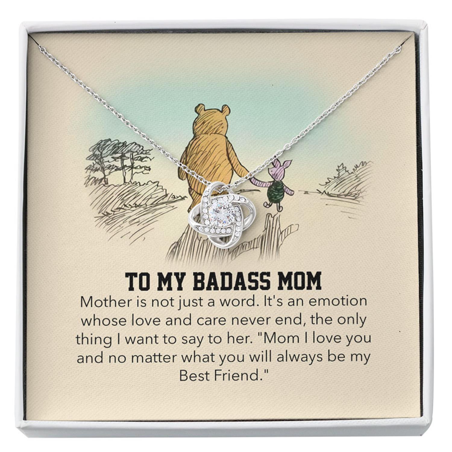 Mom Necklace, To My Badass Mom Necklace, Necklace Gift For Mom Christmas Custom Necklace