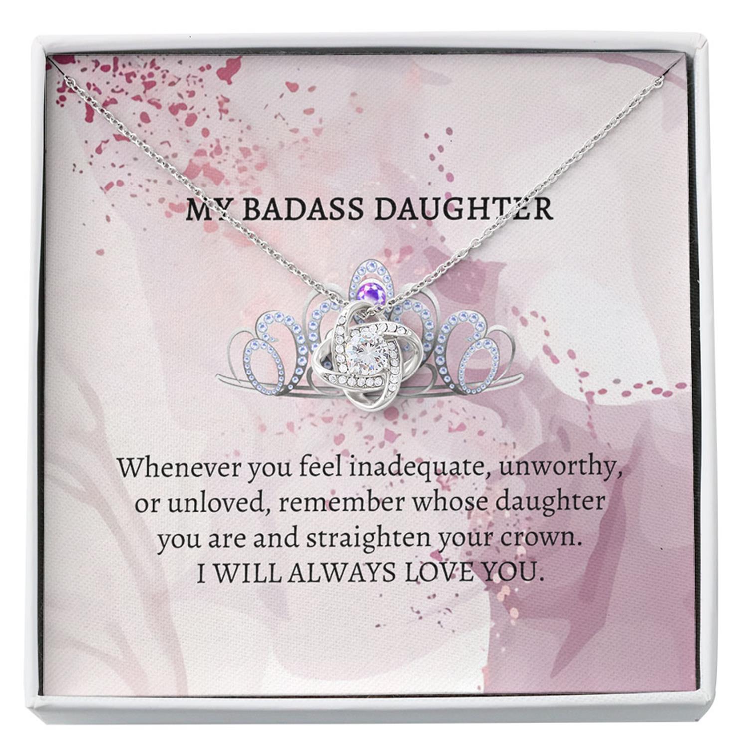 Daughter Necklace, My Badass Daughter Necklace, Gift For Daughter From Mom Custom Necklace