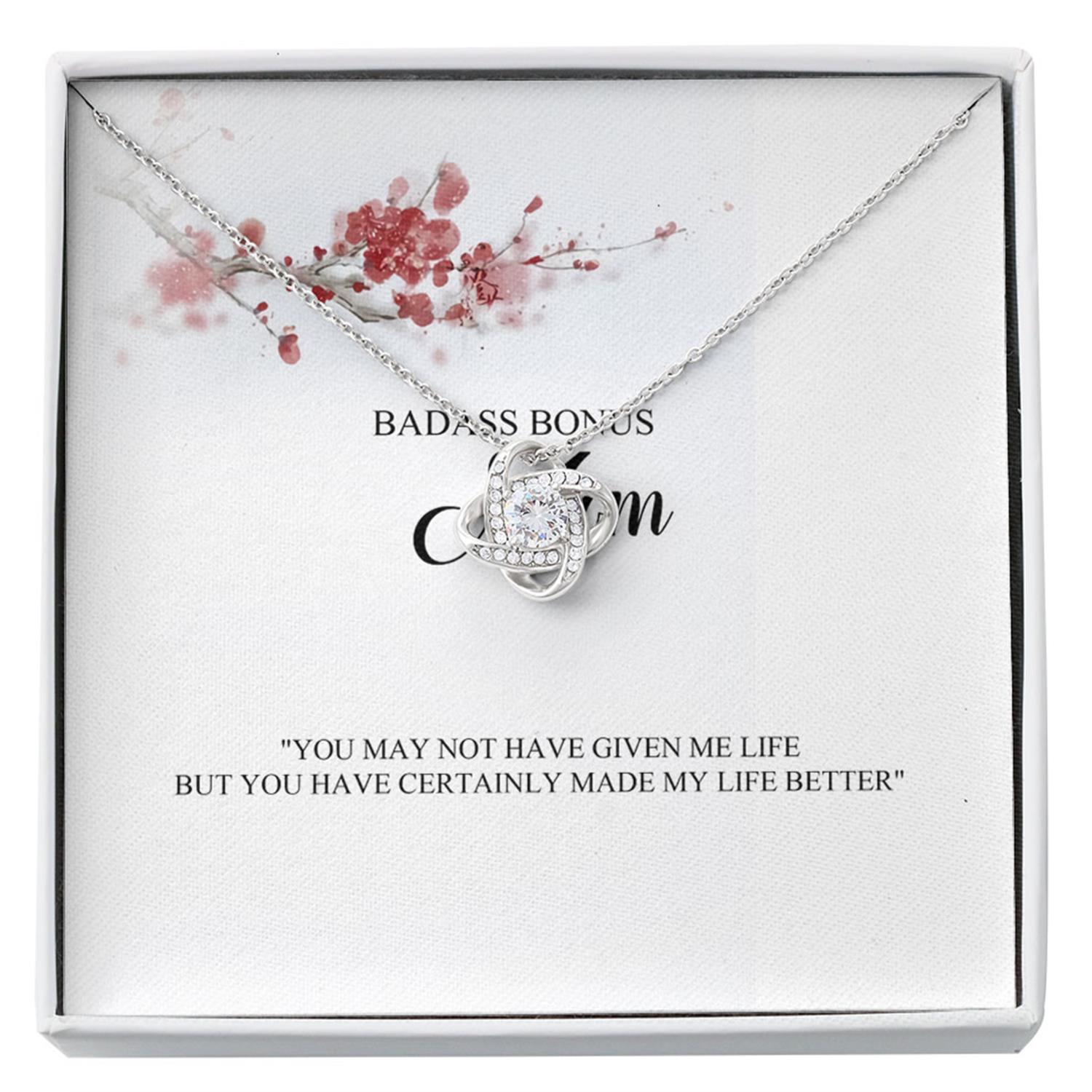Stepmom Necklace, To My Bonus Mom Mothers Day Necklace, Gift For Bonus Mom, Badass Bonus Mom Custom Necklace