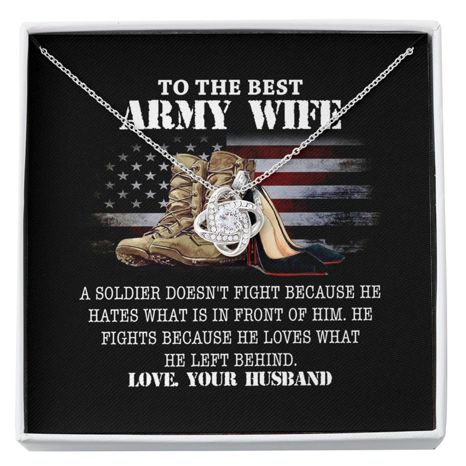 Wife Necklace, Army Wife Gift, To My Best Army Wife Necklace, Soldier Wife Necklace, Necklace For Military Wife Custom Necklace