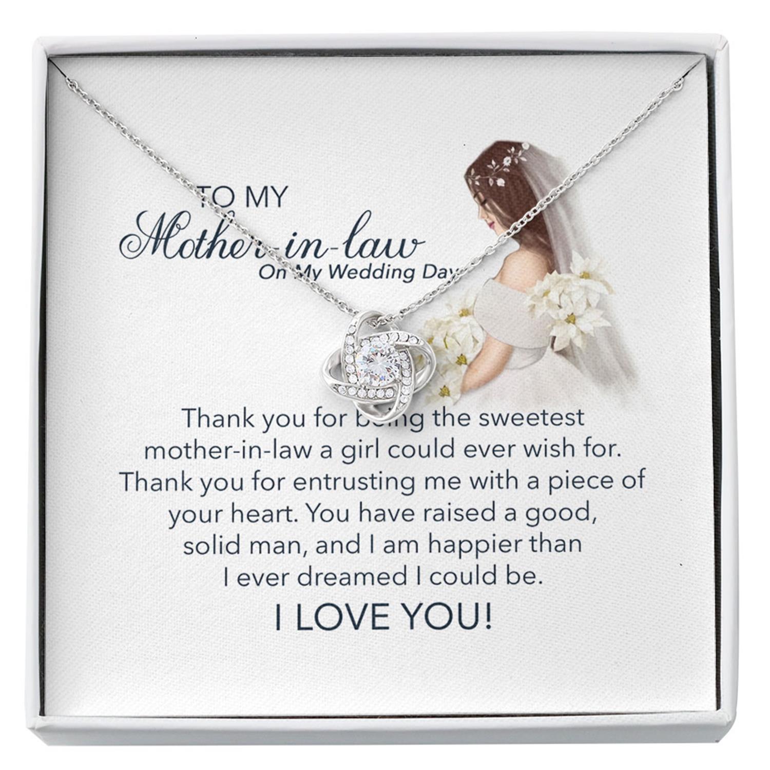 Mother-in-law Necklace, Mother Of Groom Gift From Bride, Mother In Law Wedding Gift, To My Mother In Law On My Wedding Custom Necklace