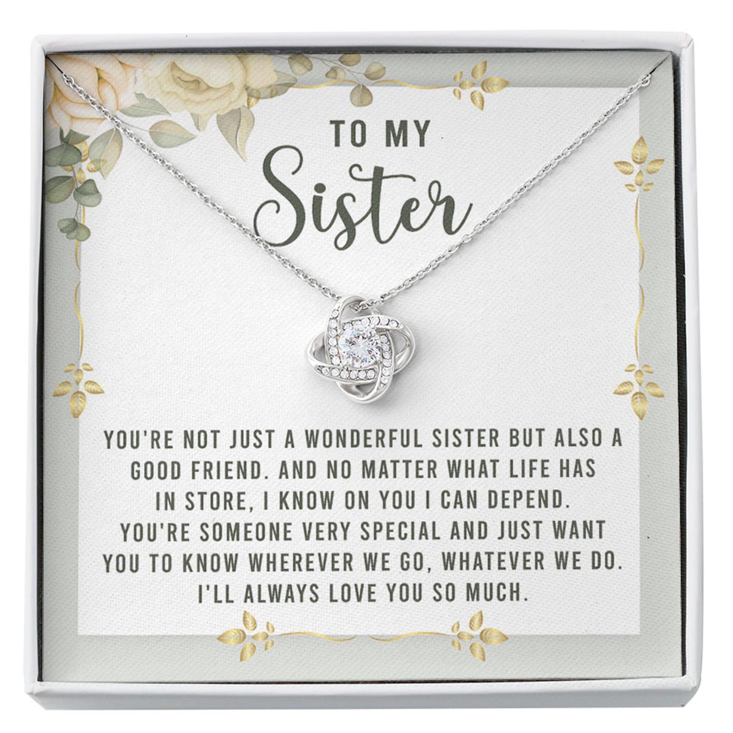 Sister Necklace, Forever Love Necklace For Sister, Gift For Sister, Sister Necklace From Little Sister Or Younger Brother Custom Necklace