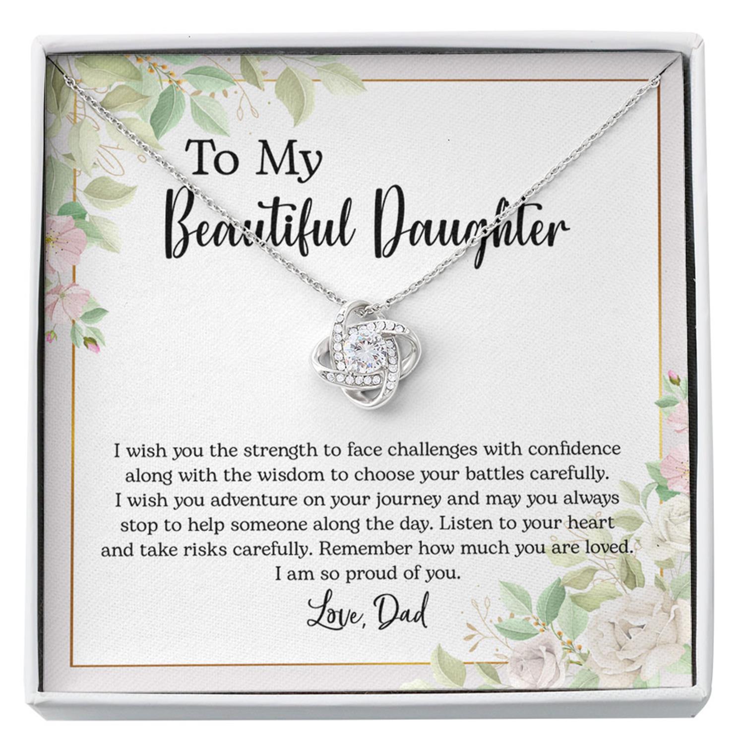 Daughter Necklace, To My Daughter Necklace From Dad, Father To Daughter Gift, Gift For Daughter Custom Necklace
