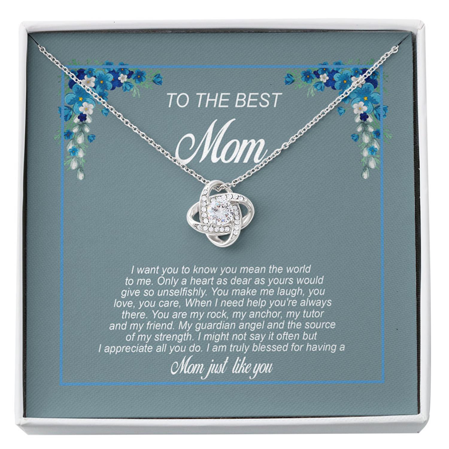 Mom Necklace, To My Best Mom Necklace Gift - Necklace With Gift Box For Christmas Custom Necklace