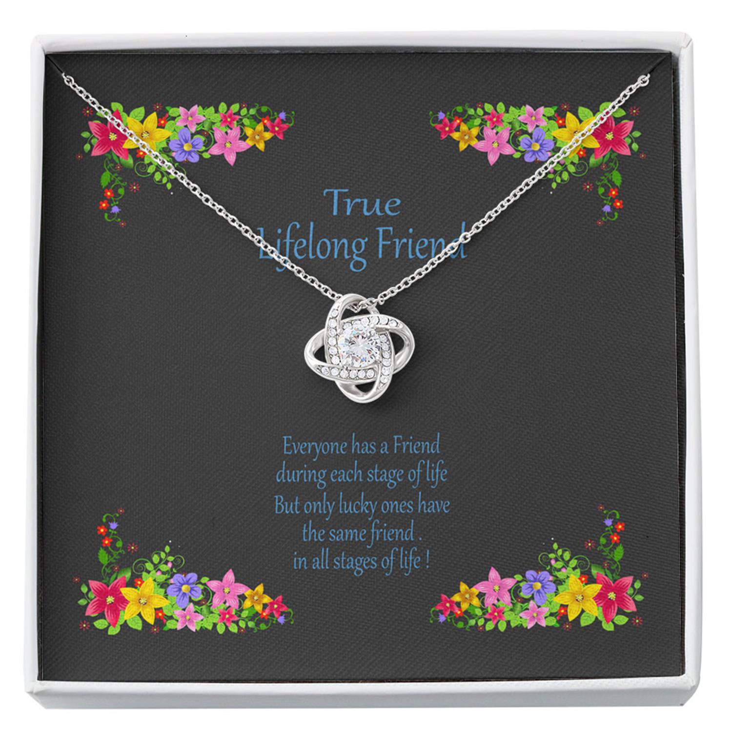 Best Friend Necklace Gift - True Lifelong Friend Custom Necklace