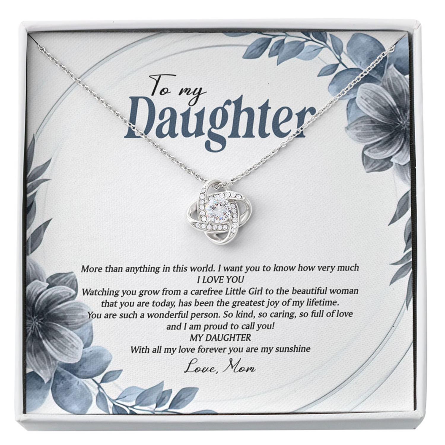 Daughter Necklace - To My Daughter Gift Necklace - Love Knots Custom Necklace