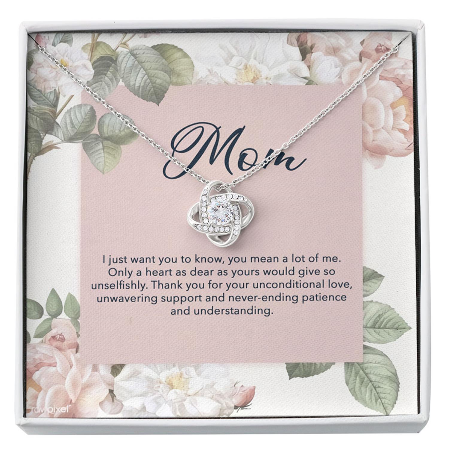 Mom Necklace - To My Mom Love Knot Necklace - Gift For Mom Custom Necklace