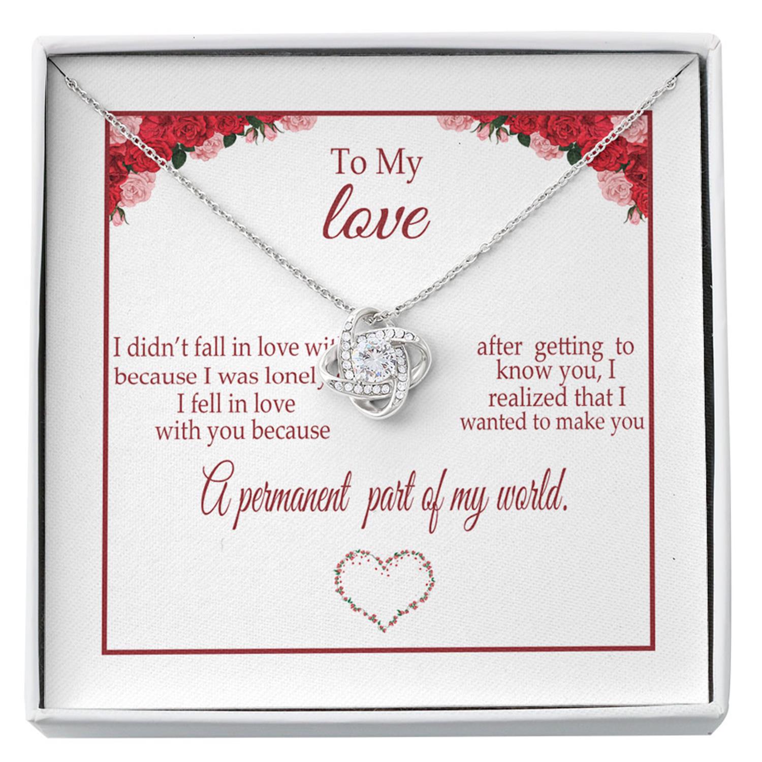 Wife Necklace, To My Love - Love Necklace - Gifts For Her - Necklace With Gift Box For Christmas Custom Necklace