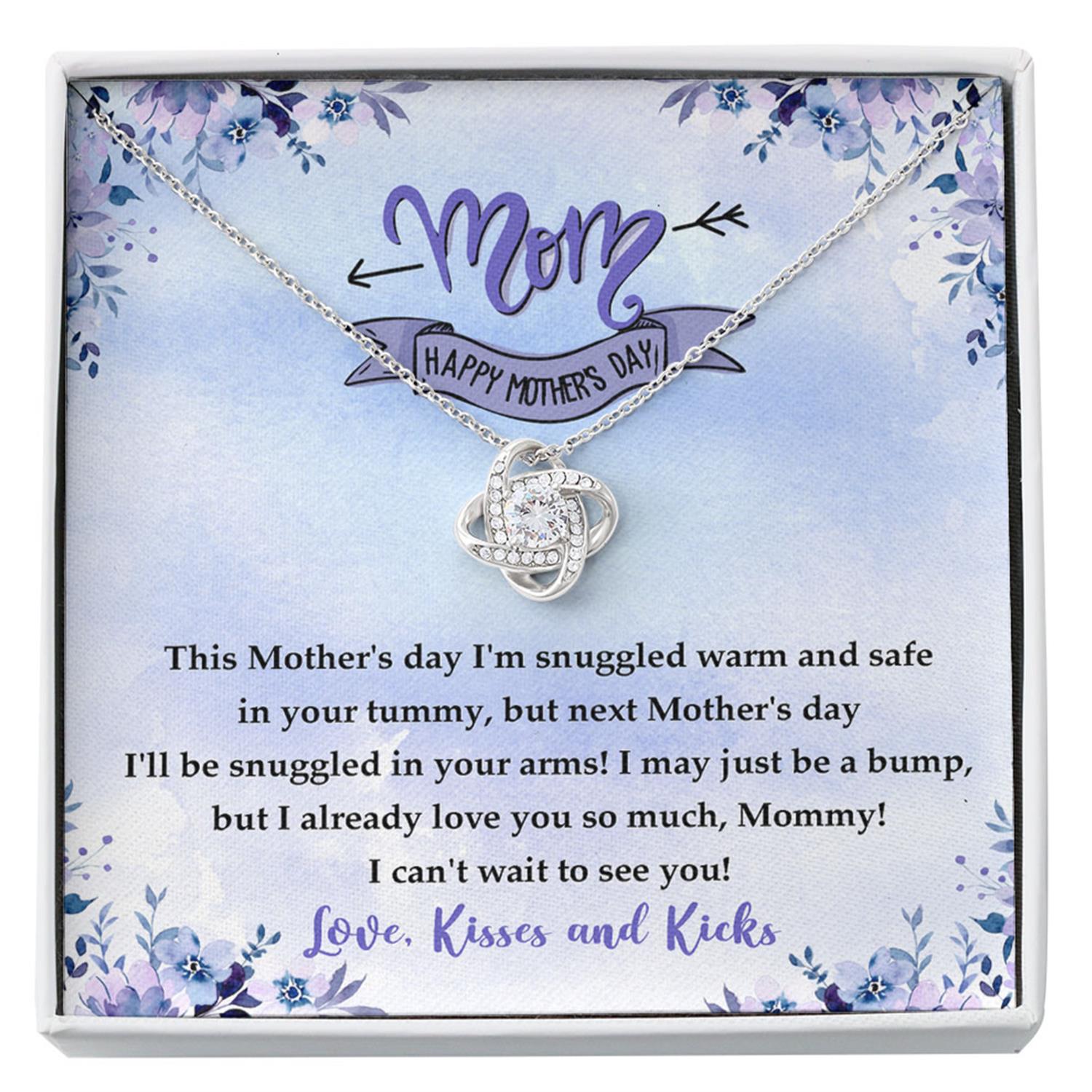 Mom Necklace, Pregnancy Gift For Mom To Be, First Time Mom Necklace, First Mother's Day Gift For Expecting Moms Custom Necklace