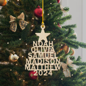 Family Christmas Ornament - Personalized Ornament With Names - Christmas Tree Ornament